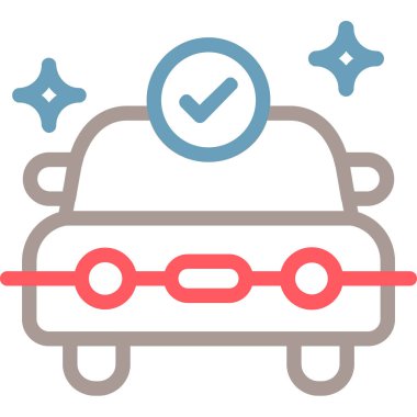 araba sigortası simgesi modern, vektör illüstrasyonu