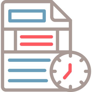 Saat. Web simgesi basit illüstrasyon