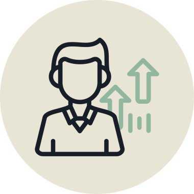 iş adamı simgesi, vektör illüstrasyonu