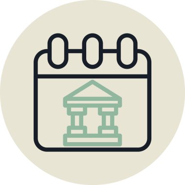 banka simgesi vektör illüstrasyonu