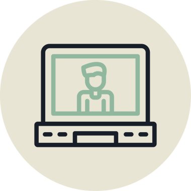 dizüstü bilgisayar simgesi, modern tasarım illüstrasyonu