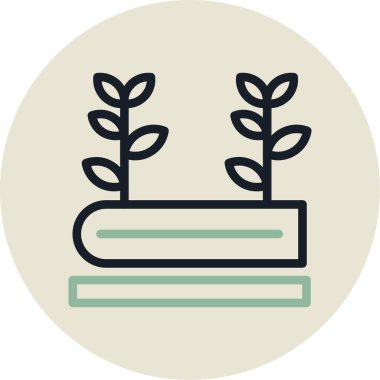 Bitki simgesinin vektör illüstrasyonu