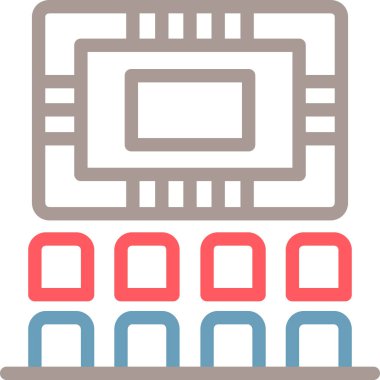 İşlemci. Web simgesi basit illüstrasyon