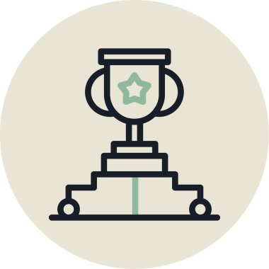 Ödül kupası. Basit illüstrasyon