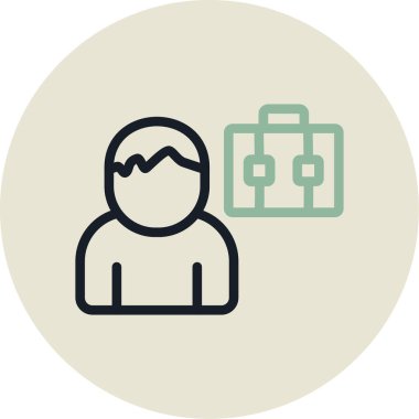 İş adamı simgesinin vektör illüstrasyonu