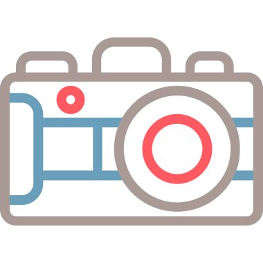 Fotoğraf makinası. Basit illüstrasyon