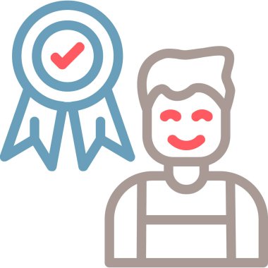 Sertifika. Web simgesi basit illüstrasyon