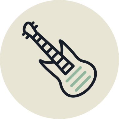 elektro gitar simgesi, vektör illüstrasyon tasarımı