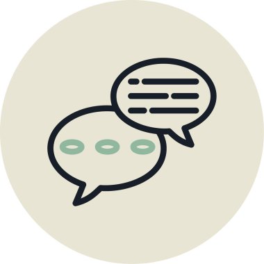 Konuşma balonu. Web simgesi basit illüstrasyon