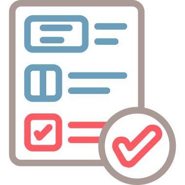 Simge, vektör illüstrasyonunu kontrol et