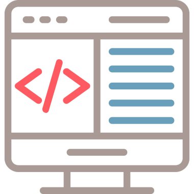 Kodlama ağ geliştirme simgesi