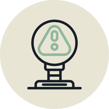 Bir lamba simgesinin vektör illüstrasyonu