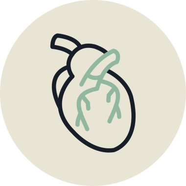 Bir kalp simgesinin vektör illüstrasyonu