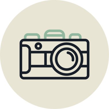 Kamera. Web simgesi basit illüstrasyon