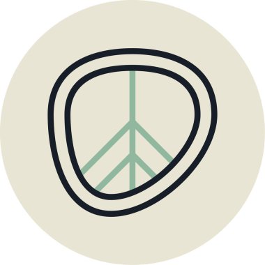 Bir barış işaretinin vektör illüstrasyonu