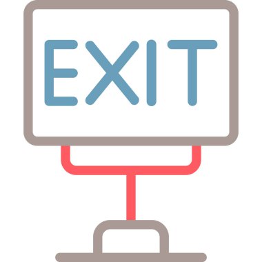 Çıkış. Web simgesi basit illüstrasyon