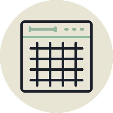 takvim simgesini, basit vektör çizim