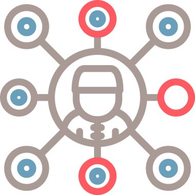 Ağ simgesinin vektör illüstrasyonu