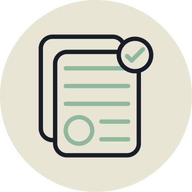 Kontrol listesi simgesi, vektör illüstrasyonu