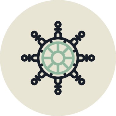 Bir pusula simgesinin vektör illüstrasyonu