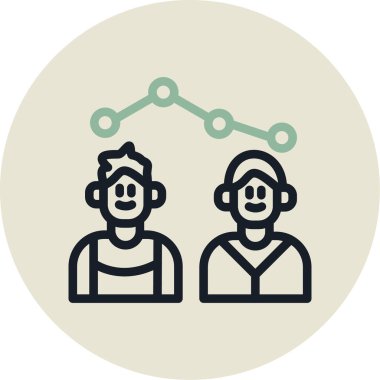 İnsanlar. Web simgesi basit illüstrasyon