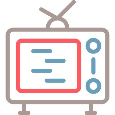 TV simgesi vektör illüstrasyonu
