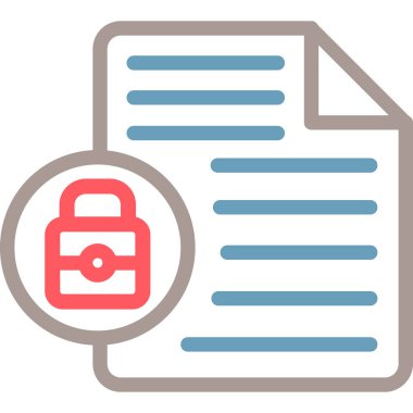 Belge. Web simgesi basit illüstrasyon