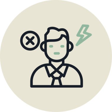 İş adamı simgesi vektör illüstrasyonu