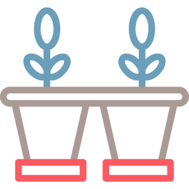 Bitki. Web simgesi basit illüstrasyon