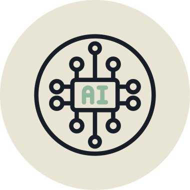 Modern bir robotun vektör çizimi