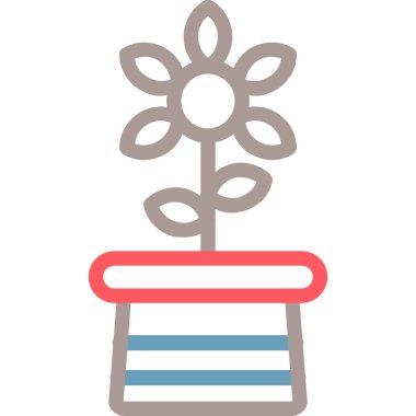 Çiçek. Web simgesi basit illüstrasyon