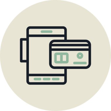 Kredi kartının vektör çizimi