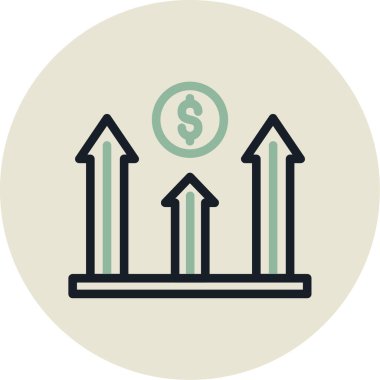 Dolar simgesi vektör illüstrasyonu