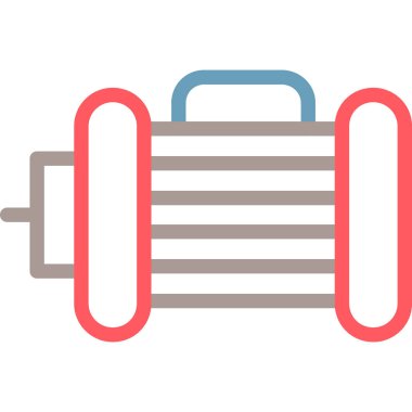 Spor salonu. Web simgesi basit illüstrasyon