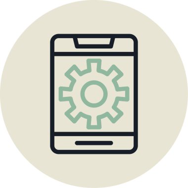 Akıllı telefon. Web simgesi basit illüstrasyon