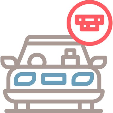 araba simgesi, vektör illüstrasyonu basit tasarım