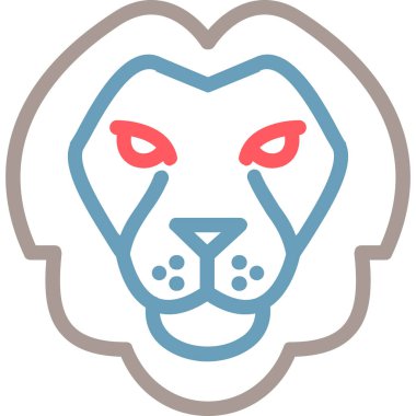 Aslan simgesinin vektör illüstrasyonu