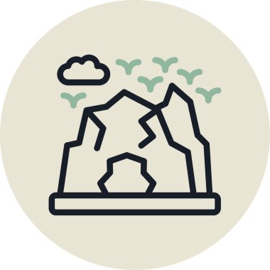 dağ simgesinin vektör illüstrasyonu