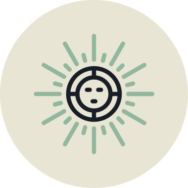 Güneş Simgesi Vektör illüstrasyonu