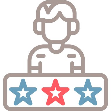 Müşteri derecelendirme. Basit illüstrasyon