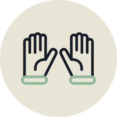 Eldiven simgesiyle el.