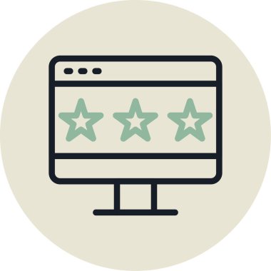 Ofis Değerlendirme Çemberi, Vektör İllüstrasyonu