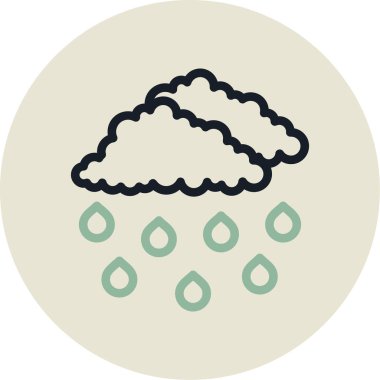 Bulut simgesi vektör illüstrasyonu