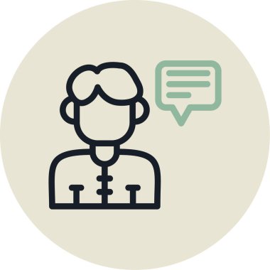 İnsan simgesinin vektör illüstrasyonu