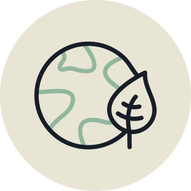 Dünya earth simgesini, vektör çizim