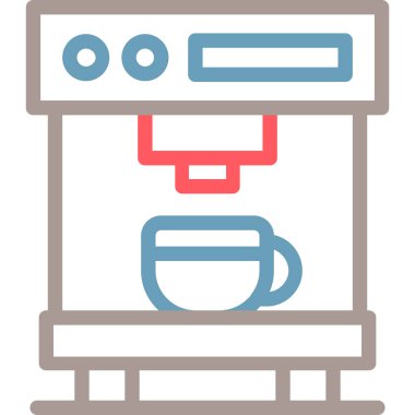 Kahve. Web simgesi basit illüstrasyon