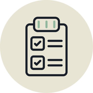 kontrol listesi simgesi vektör illüstrasyonu