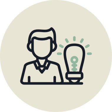 Bir ampulün vektör illüstrasyonu