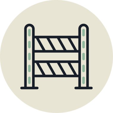 İnşaat renkli vektör simgesi.