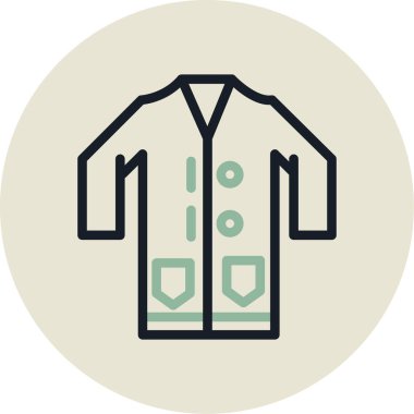 Modern ceket simgesinin vektör illüstrasyonu